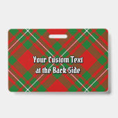 Badge Insigne Clan Gregor Tartan (Arrière)