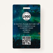 Badge Insigne Confetti de l'événement Code QR VIP person (Dos)