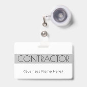 Badge Insigne "CONTRACTANT" à la mode (Avant avec rétractable)