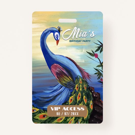 Badge Insigne d'accès VIP pour la fête d'anniversaire (Devant)