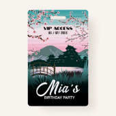 Badge Insigne d'accès VIP pour la fête d'anniversaire (Dos)