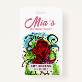 Badge Insigne d'accès VIP pour la fête d'anniversaire (Devant)