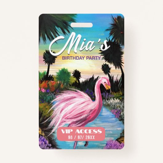 Badge Insigne d'accès VIP pour la fête d'anniversaire (Dos)