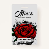 Badge Insigne d'accès VIP pour la fête d'anniversaire (Dos)