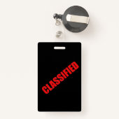 Badge Insigne d'agent secret de partie d'espion (Back with Retractable)