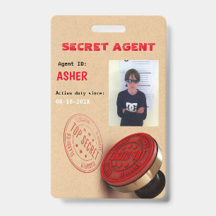 Badge Insigne d'agent secret de partie d'espion