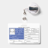 Badge Insigne d'arrêt de la criminalité (Dos avec clip rétractable)