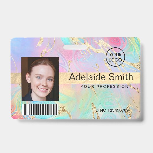 Badge insigne d'art en marbre fluide (Face)