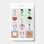 Badge Insigne de carte de communication portable (Arrière)