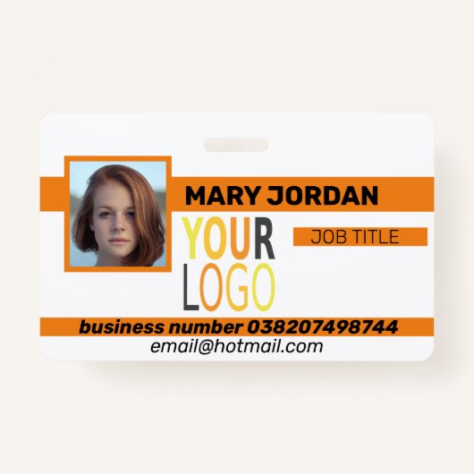 Badge Insigne de carte d'identité à photo (Devant)