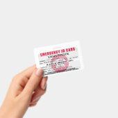 Badge Insigne de carte d'identité Médicale d'urgence (Manuel / portable)