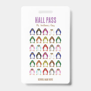 Badge Insigne de carte Penguin Variety Hall Pass