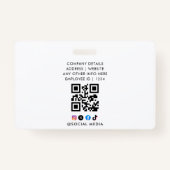 Badge Insigne de chien de service personnalisé (Dos)