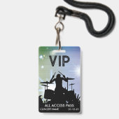 Badge Insigne de concert personnalisé VIP All Access (Front with Lanyard)