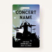 Badge Insigne de concert personnalisé VIP All Access (Dos)