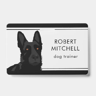 Badge Insigne de dresseur de chiens Berger allemand noir