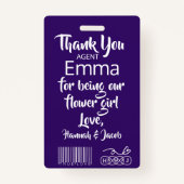 Badge Insigne de fille de fleurs Patrouille des Pétales (Dos)