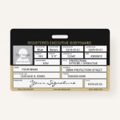 Badge Insigne de garde du corps (Dos)