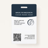 Badge Insigne de l'agent de signature du notaire minimal (Dos)