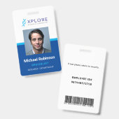 Badge Insigne de l'employé de la compagnie (Avant & arrière)