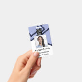 Badge Insigne de l'employé moderne bleu foncé (Manuel / portable)