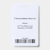 Badge Insigne de l'employé moderne violet Modèle Infirmi (Back)