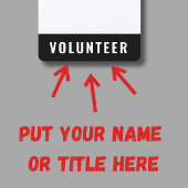 Badge Insigne de l'événement du personnel bénévole