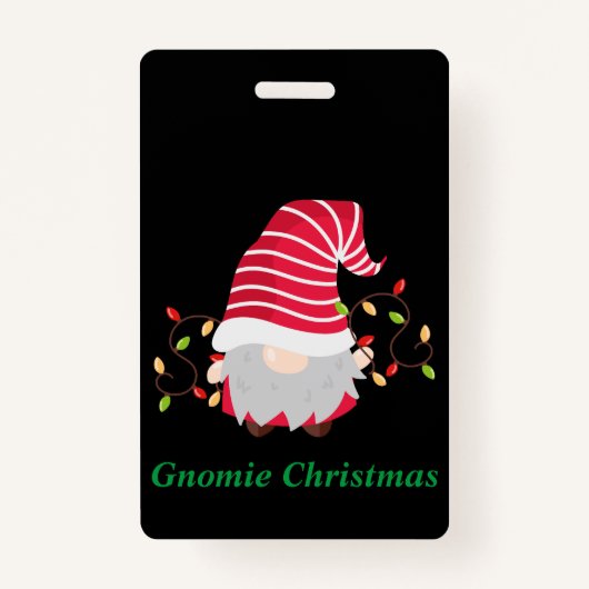 Badge Insigne de Noël Gnomie (Devant)