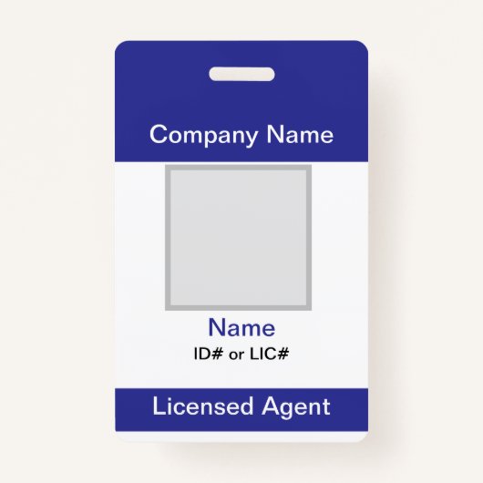 Badge Insigne de nom Assurance de base ou immobilier (Devant)
