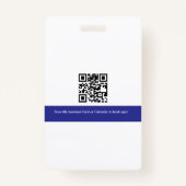 Badge Insigne de nom Assurance de base ou immobilier (Dos)