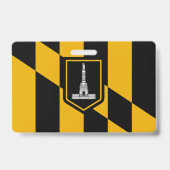 Badge Insigne de nom avec drapeau de Baltimore City (Arrière)