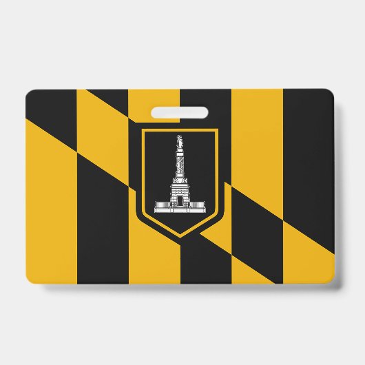 Badge Insigne de nom avec drapeau de Baltimore City (Avant)