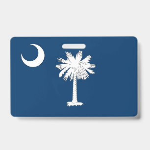Badge Insigne de nom avec drapeau de Caroline du Sud, Ét