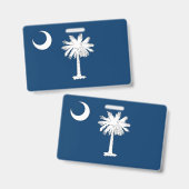 Badge Insigne de nom avec drapeau de Caroline du Sud, Ét (Avant & arrière)