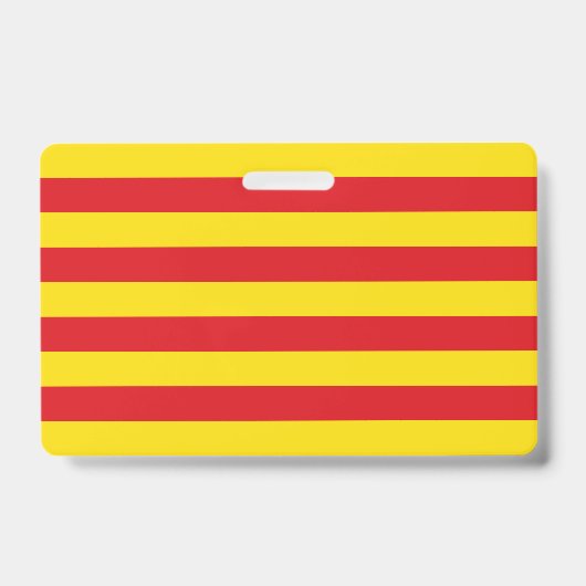 Badge Insigne de nom avec drapeau de Catalogne (Avant)