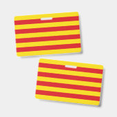 Badge Insigne de nom avec drapeau de Catalogne (Avant & arrière)