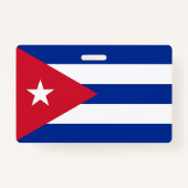 Badge Insigne de nom avec drapeau de Cuba (Dos)