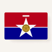 Badge Insigne de nom avec drapeau de Dallas City (Dos)