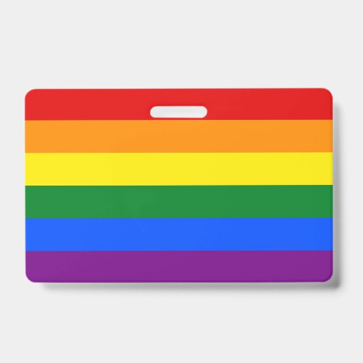 Badge Insigne de nom avec drapeau de fierté de LGBT (Avant)