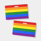 Badge Insigne de nom avec drapeau de fierté de LGBT (Avant & arrière)