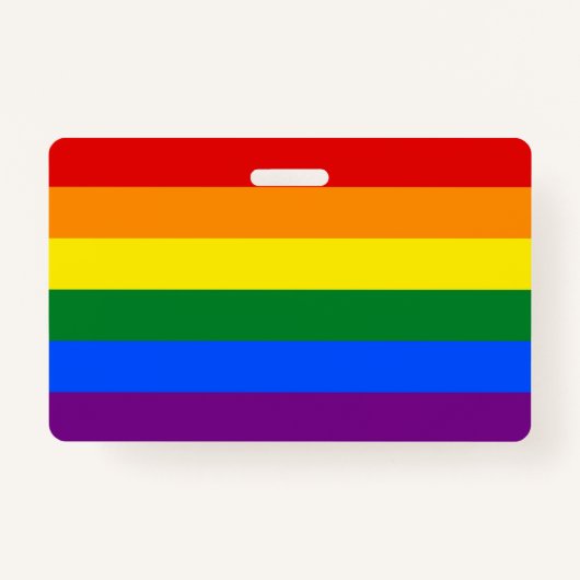 Badge Insigne de nom avec drapeau de fierté de LGBT (Devant)