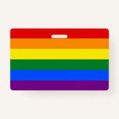Badge Insigne de nom avec drapeau de fierté de LGBT (Dos)