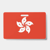 Badge Insigne de nom avec drapeau de Hong Kong (Arrière)