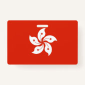 Badge Insigne de nom avec drapeau de Hong Kong (Dos)