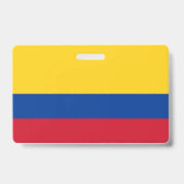 Badge Insigne de nom avec drapeau de la Colombie (Arrière)
