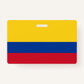 Badge Insigne de nom avec drapeau de la Colombie (Dos)