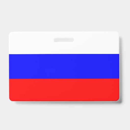 Badge Insigne de nom avec drapeau de la Russie (Avant)