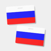 Badge Insigne de nom avec drapeau de la Russie (Avant & arrière)