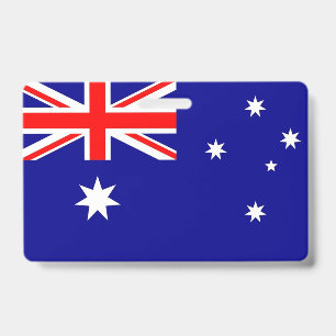 Badge Insigne de nom avec drapeau de l'Australie