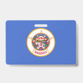 Badge Insigne de nom avec drapeau de l'état du Minnesota (Arrière)